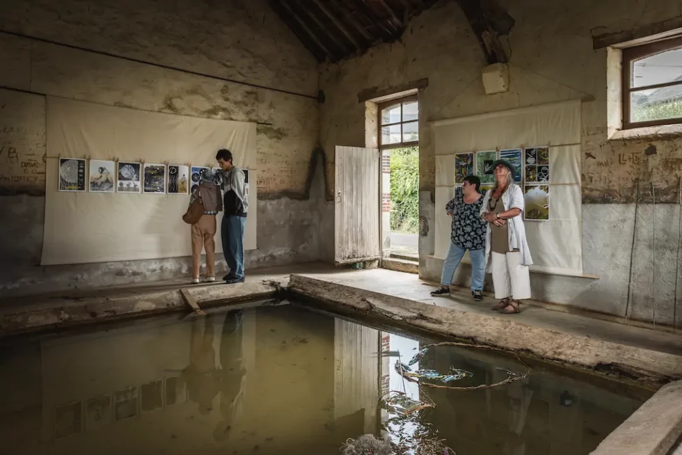 JEP 2023, Neuilly-en-Sancerre, exposition Carnet de Campagne : Caroline Rosse et Arlette Vaistij